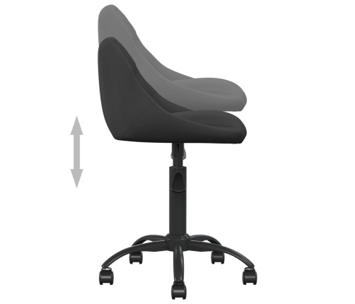 Silla de oficina de terciopelo negro