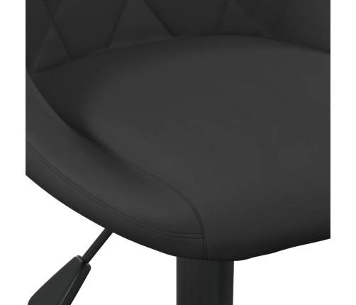 Silla de oficina de terciopelo negro