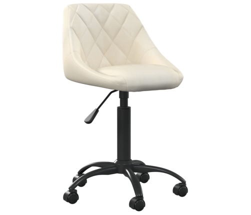 Silla de oficina de terciopelo crema