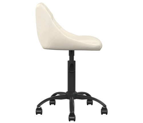 Silla de oficina de terciopelo crema