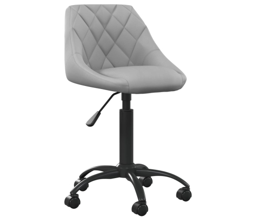 Silla de oficina de terciopelo gris claro