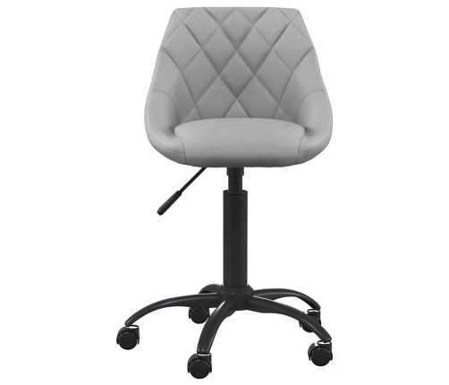 Silla de oficina de terciopelo gris claro