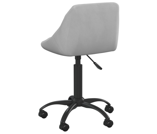 Silla de oficina de terciopelo gris claro