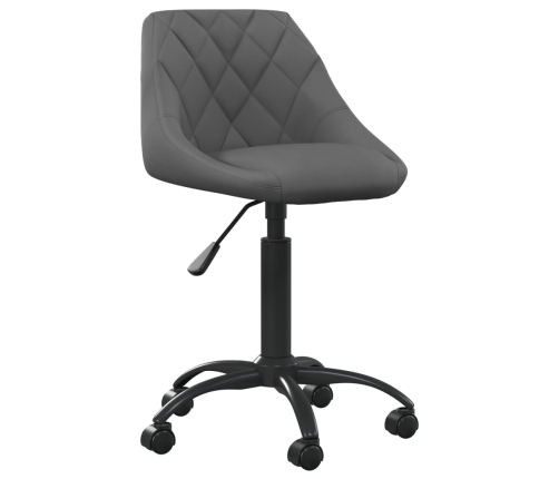 Silla de oficina de terciopelo gris oscuro