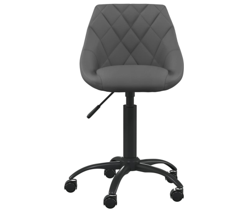 Silla de oficina de terciopelo gris oscuro