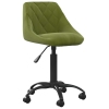 Silla de oficina de terciopelo verde claro