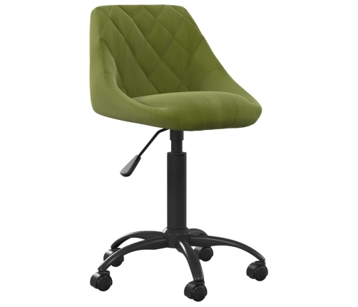 Silla de oficina de terciopelo verde claro