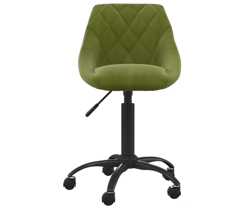 Silla de oficina de terciopelo verde claro