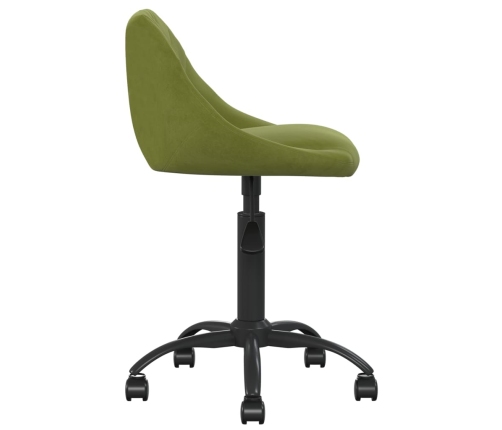 Silla de oficina de terciopelo verde claro