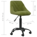 Silla de oficina de terciopelo verde claro