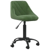 Silla de oficina de terciopelo verde oscuro