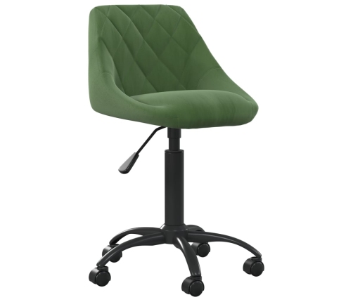 Silla de oficina de terciopelo verde oscuro