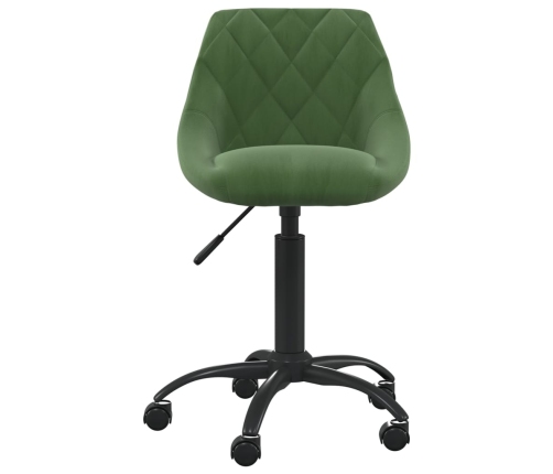 Silla de oficina de terciopelo verde oscuro