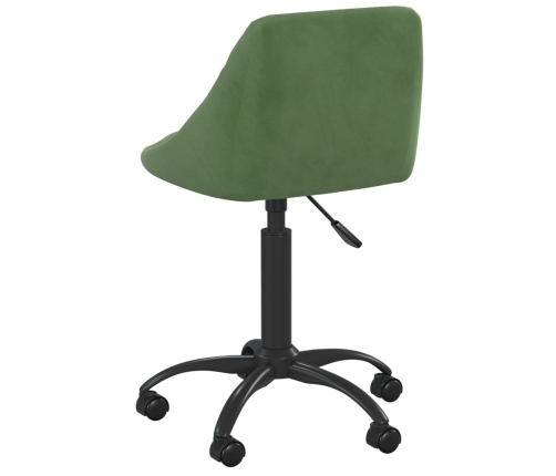 Silla de oficina de terciopelo verde oscuro