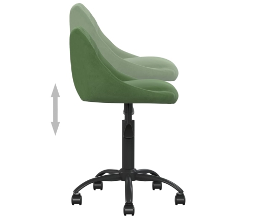 Silla de oficina de terciopelo verde oscuro