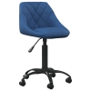 Silla de oficina de terciopelo azul