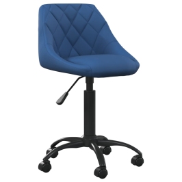 Silla de oficina de terciopelo azul