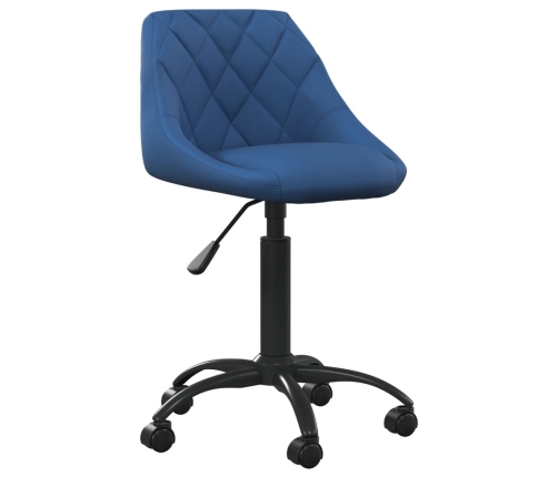 Silla de oficina de terciopelo azul