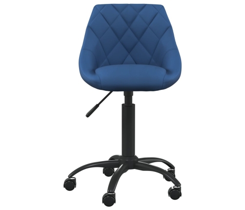 Silla de oficina de terciopelo azul