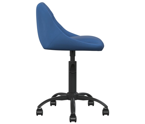 Silla de oficina de terciopelo azul