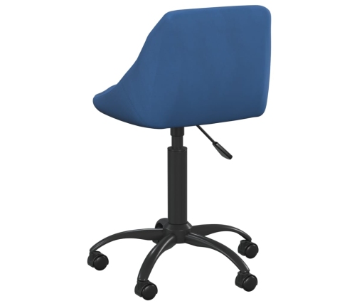 Silla de oficina de terciopelo azul