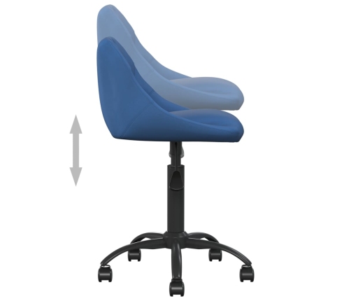 Silla de oficina de terciopelo azul