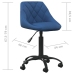 Silla de oficina de terciopelo azul