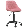 Silla de oficina de terciopelo rosa