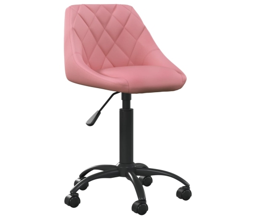 Silla de oficina de terciopelo rosa