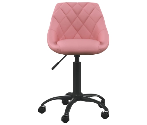 Silla de oficina de terciopelo rosa