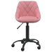 Silla de oficina de terciopelo rosa