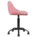 Silla de oficina de terciopelo rosa