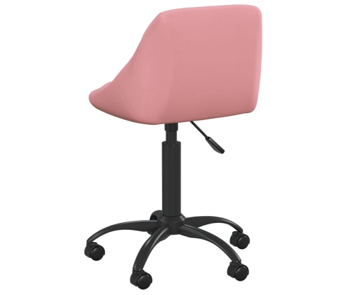 Silla de oficina de terciopelo rosa