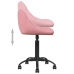 Silla de oficina de terciopelo rosa