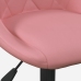 Silla de oficina de terciopelo rosa