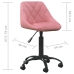 Silla de oficina de terciopelo rosa