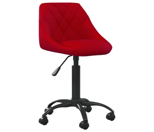 Silla de oficina de terciopelo rojo tinto