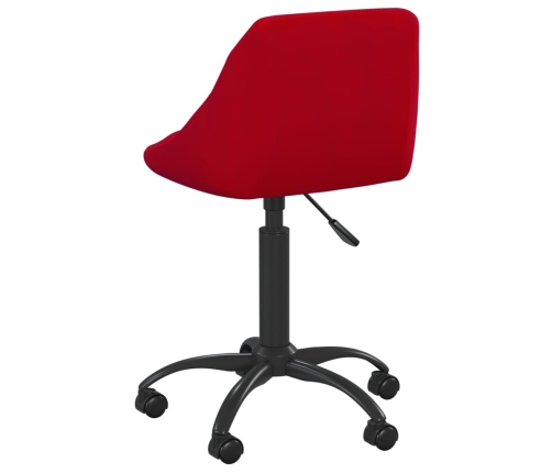 Silla de oficina de terciopelo rojo tinto