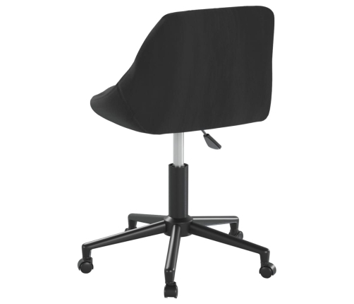 Silla de comedor giratoria de terciopelo negro