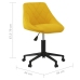 Silla de comedor giratoria de terciopelo amarillo mostaza