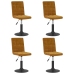 Sillas de comedor giratorias 4 uds terciopelo marrón
