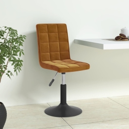 Sillas de comedor giratorias 4 uds terciopelo marrón