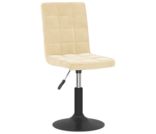 Sillas de comedor giratorias 4 unidades terciopelo crema