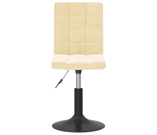 Sillas de comedor giratorias 4 unidades terciopelo crema