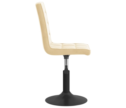 Sillas de comedor giratorias 4 unidades terciopelo crema