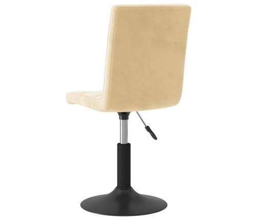 Sillas de comedor giratorias 4 unidades terciopelo crema