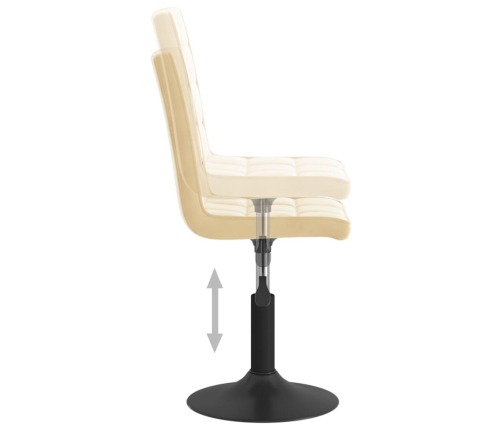 Sillas de comedor giratorias 4 unidades terciopelo crema