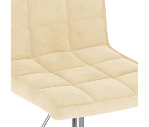 Sillas de comedor giratorias 4 unidades terciopelo crema