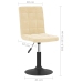 Sillas de comedor giratorias 4 unidades terciopelo crema