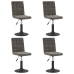Sillas de comedor giratorias 4 unidades terciopelo gris oscuro